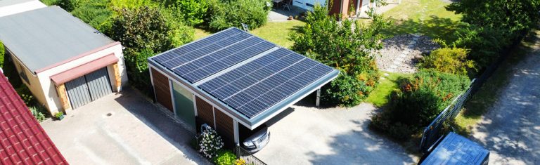 PV Anlage Flachdach Carport