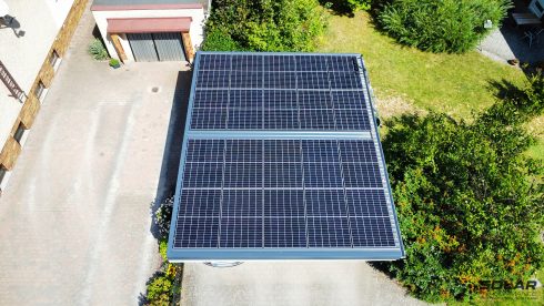 PV Anlage Flachdach Carport