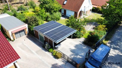 PV Anlage Flachdach Carport
